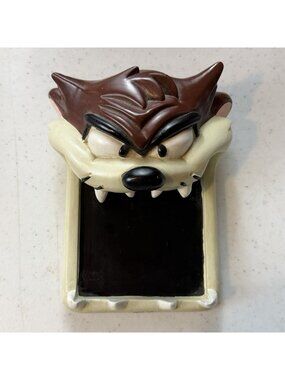 Vintage Warner Brothers Tasmanian Devil Desk Note Pad Holder 1995 GC